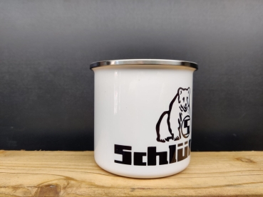 Schlüter Bär Emaille Tasse